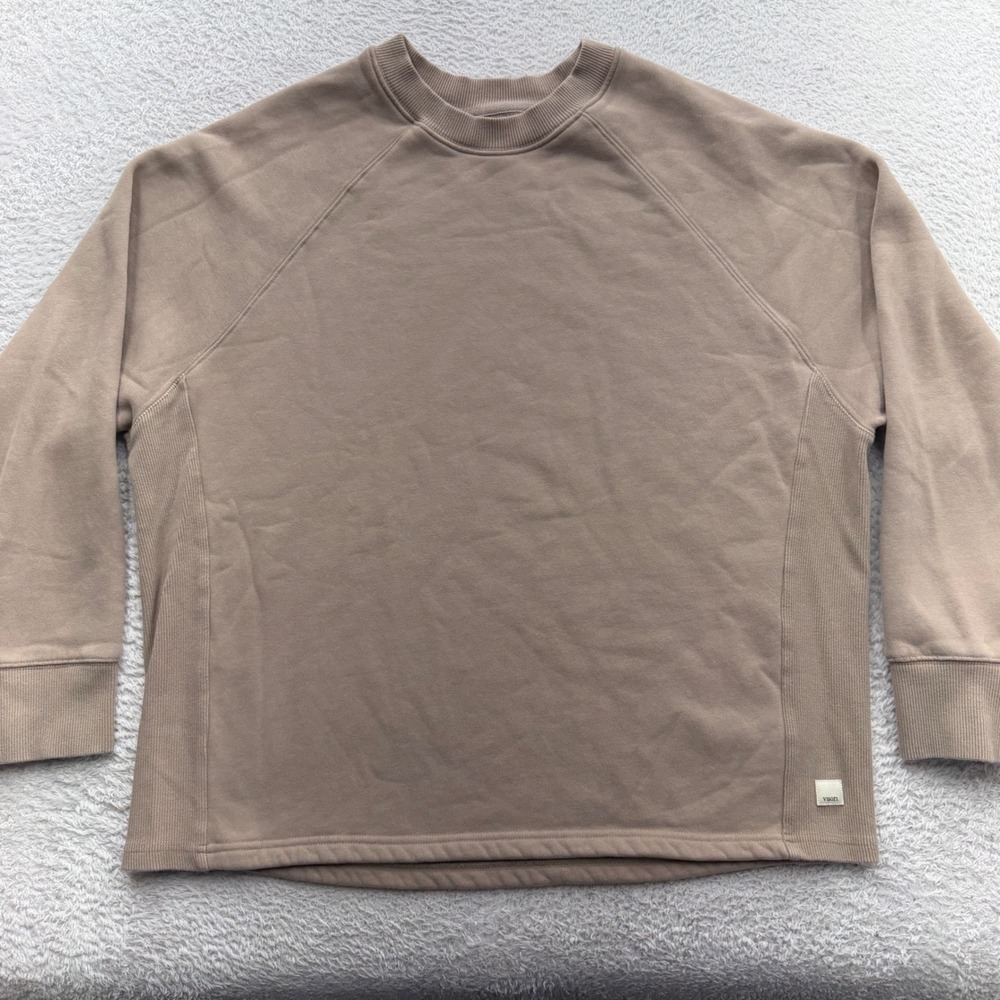 Vuori Restore Crew Sweatshirt Dark Taupe Brown VW265 Raglan Fleece Womens Small